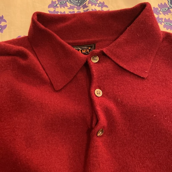 Beams+ maroon polo sweater in medium - Picture 2 of 5